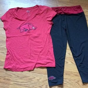 Arkansas Razorbacks women’s top and Capri